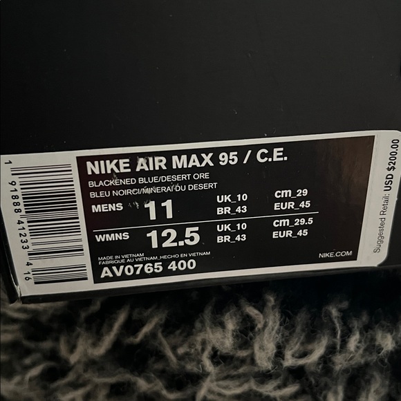 Nike air max 95 blackened blue desert ore shoes men’s 11 - Picture 9 of 9
